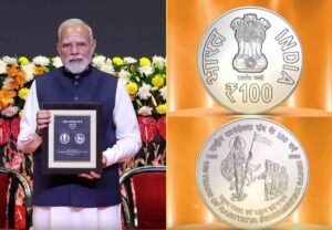 pm modi unveils Rs 100 coin